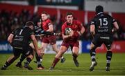 2 December 2017; Ian Keatley of Munster in action against Gareth Thomas, Sam Davies, and Dan Evans of Ospreys during the Guinness PRO14 Round 10 match between Munster and Ospreys at Irish Independent Park in Cork. Photo by Diarmuid Greene/Sportsfile