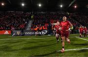 2 December 2017; Simon Zebo and Rory Scannell of Munster make their way out for the Guinness PRO14 Round 10 match between Munster and Ospreys at Irish Independent Park in Cork. Photo by Diarmuid Greene/Sportsfile