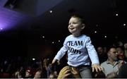 2 December 2017; Dillon McCormack, aged 2, from Limerick watches on as his father Graham McCormack enters the ring ahead of his bout at the National Stadium in Dublin. Photo by David Fitzgerald/Sportsfile