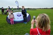 3 December 2017; Ruth Lenihan takes a picture of her kids Aoife, age 4, and Ciarán, age 9, ahead of the run. parkrun Ireland in partnership with Vhi, expanded their range of junior events to thirteen with the introduction of the Holywell junior parkrun on Sunday, December 3rd. Junior parkruns are 2km long and cater for 4 to 14 year olds, free of charge providing a fun and safe environment for children to enjoy exercise. To register for a parkrun near you visit www.parkrun.ie. Photo by Cody Glenn/Sportsfile