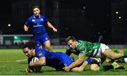 2 December 2017; James Lowe of Leinster scores his side's fifth try during the Guinness PRO14 Round 10 match between Benetton and Leinster at the Stadio Comunale di Monigo in Treviso, Italy. Photo by Ramsey Cardy/Sportsfile