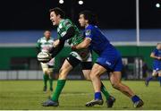 2 December 2017; Marty Banks of Benetton is tackled by James Lowe of Leinster during the Guinness PRO14 Round 10 match between Benetton and Leinster at the Stadio Comunale di Monigo in Treviso, Italy. Photo by Ramsey Cardy/Sportsfile