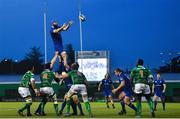 2 December 2017; Scott Fardy of Leinster wins possession in a lineout during the Guinness PRO14 Round 10 match between Benetton and Leinster at the Stadio Comunale di Monigo in Treviso, Italy. Photo by Ramsey Cardy/Sportsfile