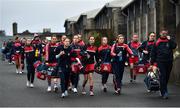 3 December 2017; Dunboyne players arrive prior to the All-Ireland Ladies Football Intermediate Club Championship Final match between Dunboyne and Kinsale at Parnell Park in Dublin. Photo by Seb Daly/Sportsfile