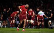 2 December 2017; Simon Zebo of Munster reacts after picking up a knock during the Guinness PRO14 Round 10 match between Munster and Ospreys at Irish Independent Park in Cork. Photo by Stephen McCarthy/Sportsfile