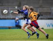 3 December 2017; Orla Finn of Kinsale in action against Rachel McDermott of Dunboyne during the All-Ireland Ladies Football Intermediate Club Championship Final match between Dunboyne and Kinsale at Parnell Park in Dublin. Photo by Seb Daly/Sportsfile