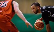 3 December 2017; Isaac Westbrooks of Griffith College Swords Thunder checks his options during the Basketball Ireland Men's Superleague match between Griffith College Swords Thunder and Pyrobel Killester at the ALSAA Complex in Dublin. Photo by Brendan Moran/Sportsfile