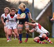 3 December 2017; Ciara Cooney of Leinster is tackled by Beth Cregan of Ulster during the Women's Interprovincial Rugby match between Ulster and Leinster at Dromore RFC in Dromore, Co Antrim. Photo by David Fitzgerald/Sportsfile