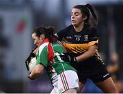 3 December 2017; Michelle McGing of Carnacon in action against Laura Fitzgerald of Mourneabbey during the All-Ireland Ladies Football Senior Club Senior Championship Final match between Carnacon and Mourneabbey at Parnell Park in Dublin. Photo by Seb Daly/Sportsfile
