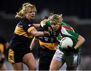 3 December 2017; Cora Staunton of Carnacon in action against Cathy Ann Stack of Mourneabbey during the All-Ireland Ladies Football Senior Club Senior Championship Final match between Carnacon and Mourneabbey at Parnell Park in Dublin. Photo by Seb Daly/Sportsfile