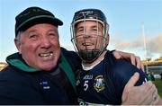 3 December 2017; David Collins of Liam Mellows celebrates with his father Dermot after the Galway County Senior Hurling Championship Final match between Gort and Liam Mellows at Pearse Stadium in Galway. Photo by Piaras Ó Mídheach/Sportsfile