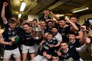 3 December 2017; Liam Mellows players celebrate with The Tom Callanan Cup in the dressing room after the Galway County Senior Hurling Championship Final match between Gort and Liam Mellows at Pearse Stadium in Galway. Photo by Piaras Ó Mídheach/Sportsfile