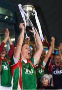 3 December 2017; Carnacon captain Cora Staunton lifts the trophy following her side's victory during the All-Ireland Ladies Football Senior Club Senior Championship Final match between Carnacon and Mourneabbey at Parnell Park in Dublin. Photo by Seb Daly/Sportsfile