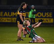 3 December 2017; Cora Staunton of Carnacon celebrates her side's victory at the final whistle during the All-Ireland Ladies Football Senior Club Senior Championship Final match between Carnacon and Mourneabbey at Parnell Park in Dublin. Photo by Seb Daly/Sportsfile