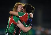 3 December 2017; Emma Cosgrave, left, and Martha Carter of Carnacon celebrate following their side's victory during the All-Ireland Ladies Football Senior Club Senior Championship Final match between Carnacon and Mourneabbey at Parnell Park in Dublin. Photo by Seb Daly/Sportsfile