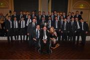 2 December 2017; Former Antrim senior football captain Anto Finnegan, who was the guest of honour, with Denis Bastick, his wife Jody, manager Jim Gavin and the Dublin squad at the All-Ireland medal presentation in the InterContinental Dublin in Ballsbridge, Dublin. Photo by Ray McManus/Sportsfile