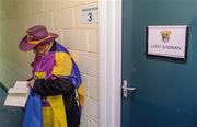 12 February 2017; Wexford supporter John Thomas, from Wexford town, waits outside the dressing-room for autographs after the Allianz Hurling League Division 1B Round 1 game between Wexford and Limerick at Innovate Wexford Park in Wexford. Photo by Daire Brennan/Sportsfile  This image may be reproduced free of charge when used in conjunction with a review of the book &quot;A Season of Sundays 2017&quot;. All other usage © SPORTSFILE