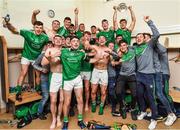 9 September 2017; The Limerick team celebrate with the cup after the Bord Gáis Energy GAA Hurling All-Ireland U21 Championship Final match between Kilkenny and Limerick at Semple Stadium in Thurles, Co Tipperary.  This image may be reproduced free of charge when used in conjunction with a review of the book &quot;A Season of Sundays 2017&quot;. All other usage © SPORTSFILE