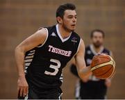 3 December 2017; Charlie Coombes of Griffith College Swords Thunder during the Basketball Ireland Men's Superleague match between Griffith College Swords Thunder and Pyrobel Killester at the ALSAA Complex in Dublin.