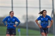 3 December 2017; Sene Naoupu, right, and Michelle Claffey of Leinster during the Women's Interprovincial Rugby match between Ulster and Leinster at Dromore RFC in Dromore, Co Antrim. Photo by David Fitzgerald/Sportsfile