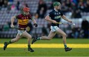 3 December 2017; Ronan Elwood of Liam Mellows in action against Jack Grealish of Gort during the Galway County Senior Hurling Championship Final match between Gort and Liam Mellows at Pearse Stadium in Galway. Photo by Piaras Ó Mídheach/Sportsfile