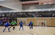 05 December 2017; A general view of action during a match between Carnadonagh Community School, Co. Donegal, and Presentation Secondary School, Ballypheane, Co. Cork, during the FAI Post Primary Schools Futsal Finals at Waterford IT Indoor Arena in Waterford.  Photo by Seb Daly/Sportsfile
