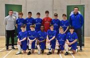 05 December 2017; St. Joseph's College, Co. Galway, prior to the FAI Post Primary Schools Futsal Finals at Waterford IT Indoor Arena in Waterford.  Photo by Seb Daly/Sportsfile