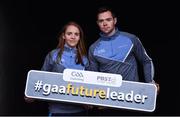 6 December 2017; Dublin ladies footballer Ciara Trant and Dublin footballer Dean Rock in attendance during the Future Leaders Transition Year Programme Launch at Croke Park in Dublin. Photo by David Fitzgerald/Sportsfile