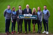 6 December 2017; In attendance, from left, Dublin footballer Dean Rock, Galway camogie player Ava Lynskey, Eoghan Hanley, National Co-Ordinator of the Future Leaders programme, John Horan, President Elect of the GAA, Ciara O'Donnell, Director of the PDST, Dublin ladies footballer Ciara Trant and Galway hurler Aidan Harte during the Future Leaders Transition Year Programme Launch at Croke Park in Dublin. Photo by David Fitzgerald/Sportsfile