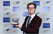 6 December 2017; Ruairí Kennedy after collecting the University Athlete of the Year Award on behalf of Phil Healy during the Irish Life Health National Athletics Awards 2017 at Crowne Plaza in Santry, Dublin. Photo by Sam Barnes/Sportsfile