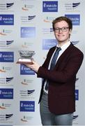 6 December 2017;  Ruairí Kennedy after collecting the University Athlete of the Year Award on behalf of Phil Healy during the Irish Life Health National Athletics Awards 2017 at Crowne Plaza in Santry, Dublin. Photo by Sam Barnes/Sportsfile