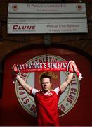 7 December 2017; Simon Madden poses for a portrait, at Richmond Park in Inchicore, after signing for St Patrick's Athletic's. Photo by Stephen McCarthy/Sportsfile