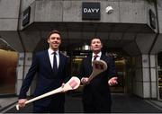 7 December 2017; In attendance at the official launch of Davy as sponsor of the Cuala Senior Hurling team is Cuala captain Paul Schutte and Tom Butler, Director, Davy Private Clients. This partnership will see Davy support the current All-Ireland, Leinster and Dublin champions in their continued pursuit of excellence. Photo by Sam Barnes/Sportsfile