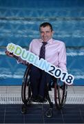 7 December 2017; John Fulham, president of Paralympics Ireland, during Para Swimming Allianz European Championships Volunteer Appeal at National Aquatic Centre in Dublin. Over 600 volunteers are needed for the Para Swimming Allianz European Championships that are being held at the National Aquatic Centre from August 13-19th 2018. Four-time Paralympian and current Paralympics Ireland President, John Fulham, urged supporters of swimming, sports and Paralympic sports to log on to www.paralympics.ie to volunteer their time.