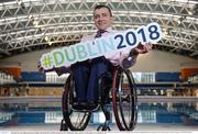 7 December 2017; John Fulham, president of Paralympics Ireland, during Para Swimming Allianz European Championships Volunteer Appeal at National Aquatic Centre in Dublin. Over 600 volunteers are needed for the Para Swimming Allianz European Championships that are being held at the National Aquatic Centre from August 13-19th 2018. Four-time Paralympian and current Paralympics Ireland President, John Fulham, urged supporters of swimming, sports and Paralympic sports to log on to www.paralympics.ie to volunteer their time.