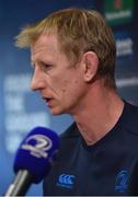 8 December 2017; Head coach Leo Cullen during a Leinster rugby press conference at Leinster Rugby Headquarters in Dublin. Photo by Seb Daly/Sportsfile