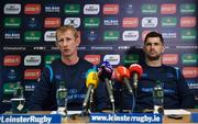 8 December 2017; Head coach Leo Cullen, left, and Rob Kearney during a Leinster rugby press conference at Leinster Rugby Headquarters in Dublin. Photo by Seb Daly/Sportsfile