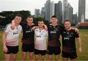 9 December 2017; The Waterford players, Austin Gleeson, Pauric Mahony, Jamie Barron, Tadhg De Búrca and Noel Connors, who played on the 2016 PwC All Star Team and 2017 PwC All Star Team after the PwC All Star Tour 2017 - All Star Hurling game at the Singapore Recreation Club, The Pandang, in Singapore. Photo by Ray McManus/Sportsfile
