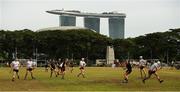 9 December 2017; A general view of the game featuring Tipperary's Ronan Maher of 2016 PwC All Star Team with the Marina Bay Sands Hotel in the background during the PwC All Star Tour 2017 - All Star Hurling game at the Singapore Recreation Club, The Padang, in Singapore. Photo by Ray McManus/Sportsfile