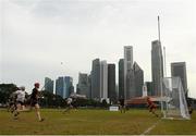 9 December 2017; Conor Whelan of 2017  PwC All Star Team under pressure from Ronan Maher of 2016 PwC All Star Team passes to Pauric Mahony, on the edge of the square, during the PwC All Star Tour 2017 - All Star Hurling game at the Singapore Recreation Club, The Padang, in Singapore. Photo by Ray McManus/Sportsfile
