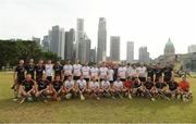 9 December 2017; The combined 2017 and 2016 PwC All Star teams with referee Fergal Horgan before the PwC All Star Tour 2017 - All Star Hurling game at the Singapore Recreation Club, The Padang, in Singapore. Photo by Ray McManus/Sportsfile