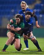 9 December 2017; Nicola Fryday of Connacht is tackled by Paula Fitzpatrick of Leinster during the Women's Interprovincial Series match between Leinster and Connacht at Donnybrook Stadium in Dublin. Photo by David Fitzgerald/Sportsfile