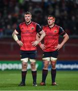 9 December 2017; Peter O'Mahony, left, and CJ Stander of Munster during the European Rugby Champions Cup Pool 4 Round 3 match between Munster and Leicester Tigers at Thomond Park in Limerick. Photo by Diarmuid Greene/Sportsfile