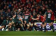 9 December 2017; Chris Cloete of Munster scores his side's fourth try from the base of a maul during the European Rugby Champions Cup Pool 4 Round 3 match between Munster and Leicester Tigers at Thomond Park in Limerick. Photo by Diarmuid Greene/Sportsfile