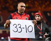 9 December 2017; Simon Zebo of Munster following the European Rugby Champions Cup Pool 4 Round 3 match between Munster and Leicester Tigers at Thomond Park in Limerick. Photo by Stephen McCarthy/Sportsfile