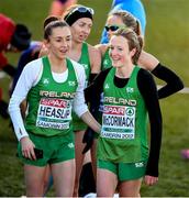 10 December 2017; Shona Heaslip and Fionnuala McCormack, front from left, and Lizzie Lee and Kerry O'Flaherty of Ireland, back from left, after competing in the Senior Women's event during the European Cross Country Championships 2017 at Samorin in Slovakia. Photo by Sam Barnes/Sportsfile