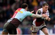 10 December 2017; Craig Gilroy of Ulster is tackled by Tim Visser of Harlequins during the European Rugby Champions Cup Pool 1 Round 3 match between Harlequins and Ulster at The Stoop in Twickenham, England. Photo by Stephen McCarthy/Sportsfile