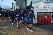 10 December 2017; Leinster captain Isa Nacewa, right, and Jack Conan arrive with the Leinster team prior to the European Rugby Champions Cup Pool 3 Round 3 match between Exeter Chiefs and Leinster at Sandy Park in Exeter, England. Photo by Brendan Moran/Sportsfile