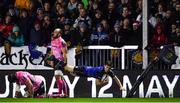 10 December 2017; Luke McGrath of Leinster scores a try which was subsequently disallowed during the European Rugby Champions Cup Pool 3 Round 3 match between Exeter Chiefs and Leinster at Sandy Park in Exeter, England. Photo by Brendan Moran/Sportsfile