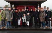 10 December 2017; Members of the Durkan family join trainer Jessica Harrington, centre, after her win in the John Durkan Memorial Punchestown Steeplechase (Grade 1) with jockey Robbie Power and horse Sizing John at Punchestown Racecourse in Naas, Co Kildare. Photo by Cody Glenn/Sportsfile
